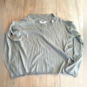 NWOT Maison Martin Margiela MM6 women khaki brown button top